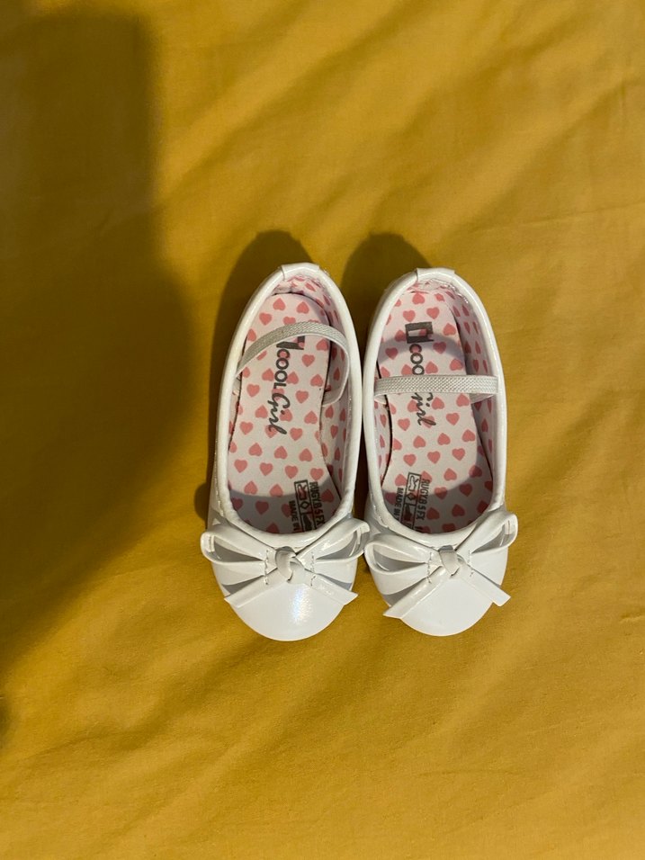 Kız Çocuk Beyaz Fiyonklu Babet - Görsel 3