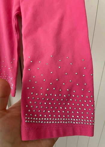 Pembe Payetli Kız Tayt - Görsel 4