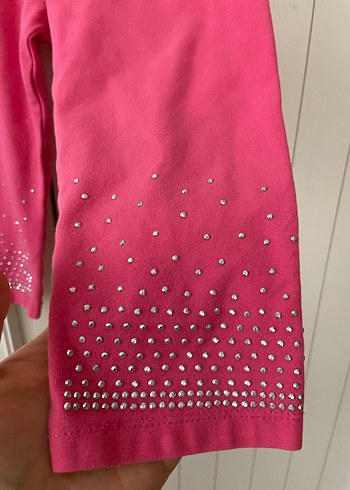 Pembe Payetli Kız Tayt - Görsel 5