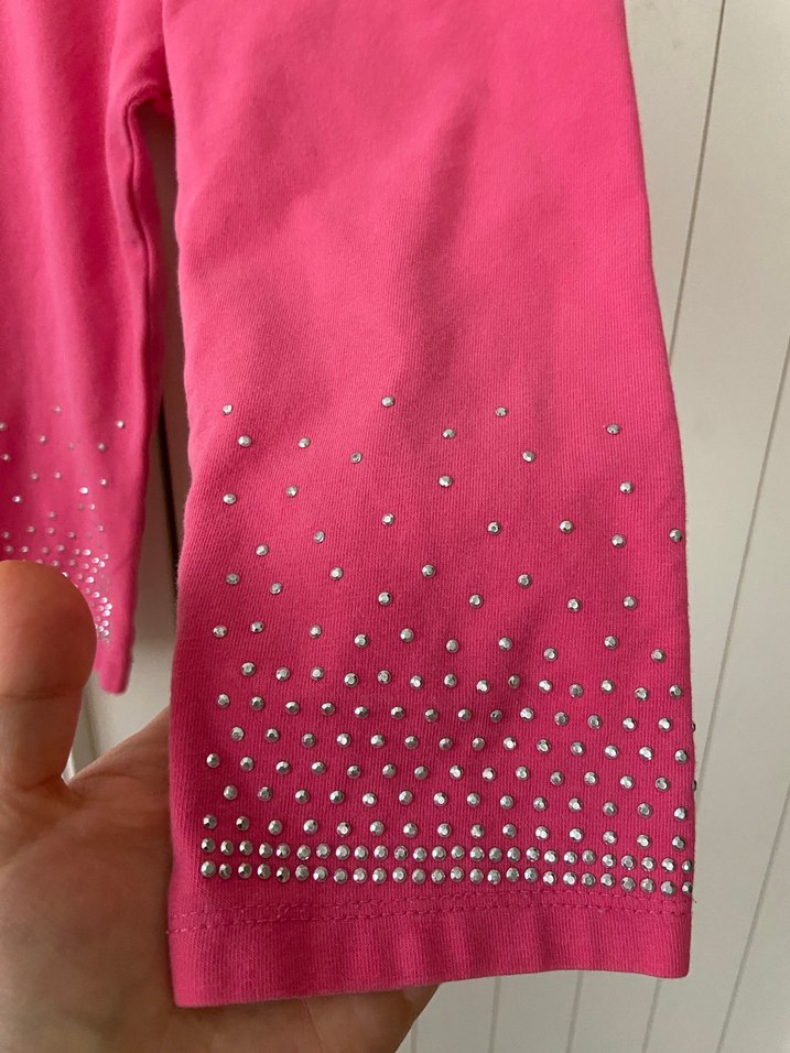 Pembe Payetli Kız Tayt - Görsel 4