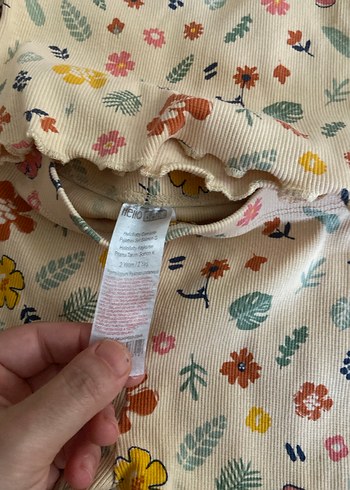 Çiçek Desenli Uzun Kollu Bebek Kız Takımı - Görsel 13