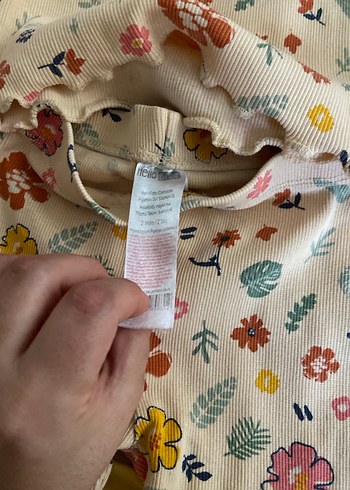 Çiçek Desenli Uzun Kollu Bebek Kız Takımı - Görsel 6