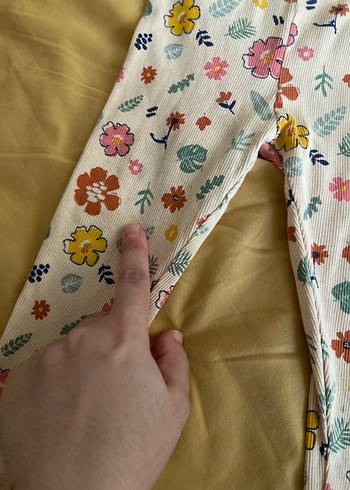 Çiçek Desenli Uzun Kollu Bebek Kız Takımı - Görsel 5