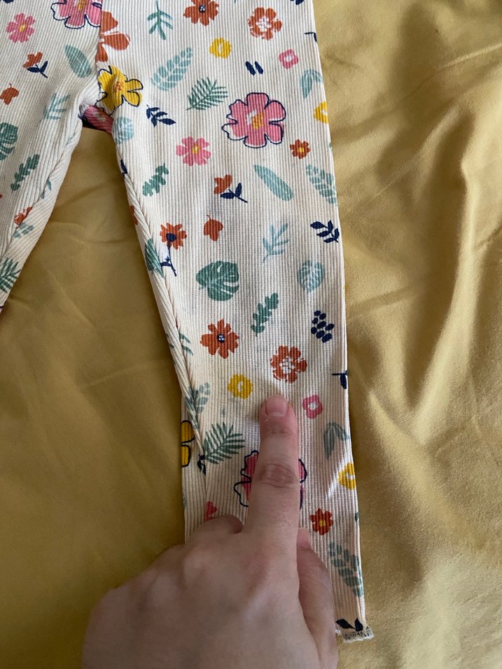 Çiçek Desenli Uzun Kollu Bebek Kız Takımı - Görsel 2