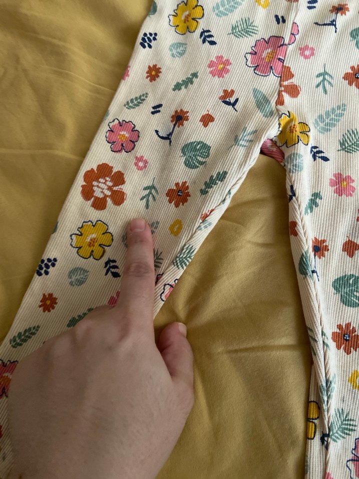 Çiçek Desenli Uzun Kollu Bebek Kız Takımı - Görsel 5