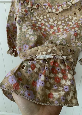 Kız Çocuk Bohem Çiçekli Uzun Kollu Elbise - Görsel 5