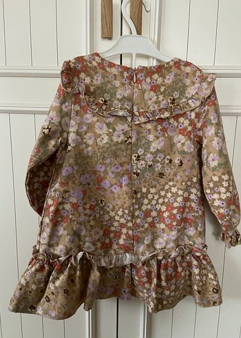 Kız Çocuk Bohem Çiçekli Uzun Kollu Elbise - Görsel 6