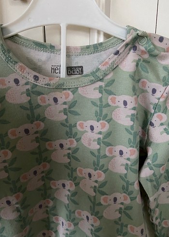 Uzun Kollu, Düğmeli Bebek Kız Body - Görsel 2