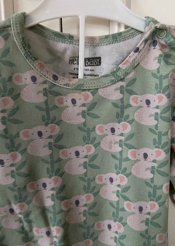 Uzun Kollu, Düğmeli Bebek Kız Body - Görsel 5