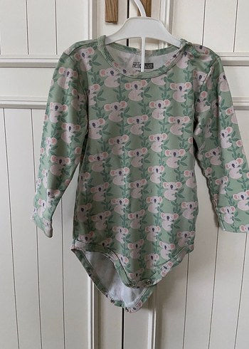 Uzun Kollu, Düğmeli Bebek Kız Body - Görsel 6