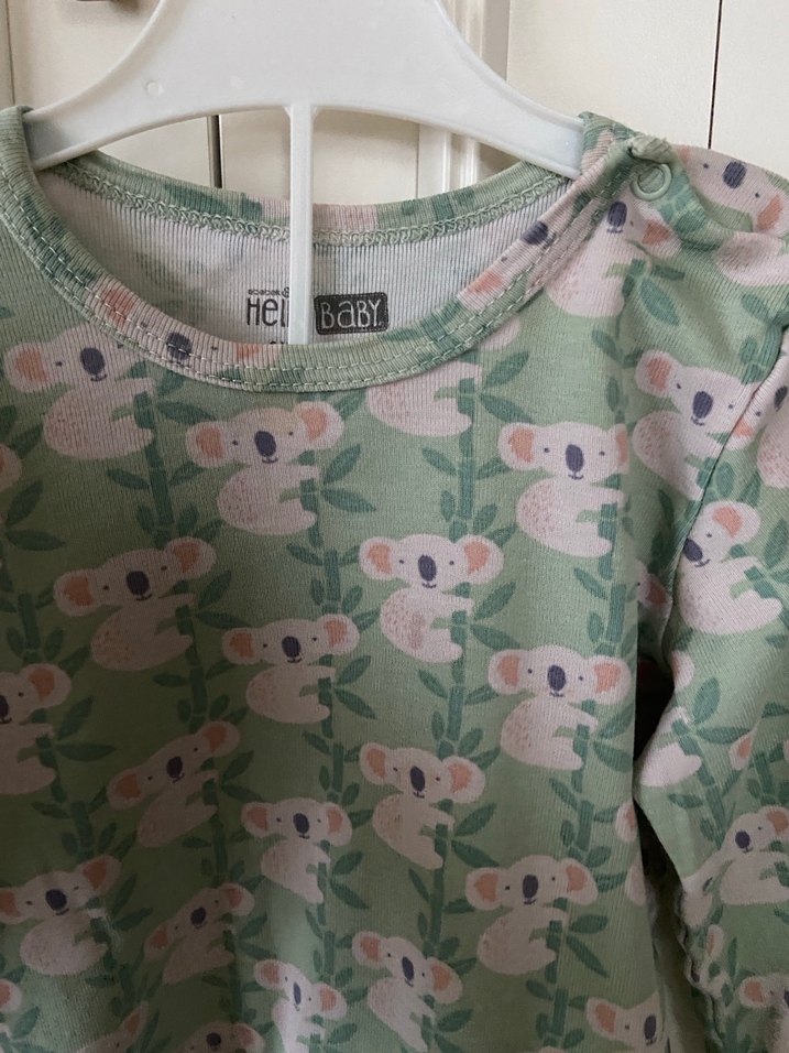 Uzun Kollu, Düğmeli Bebek Kız Body - Görsel 2