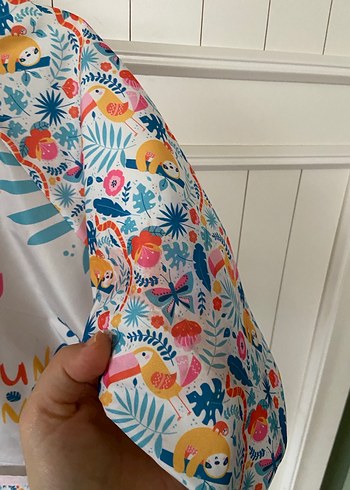 Bebek Baskılı Pastel Renkli Önlük - Görsel 11