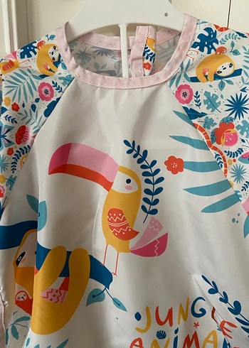 Bebek Baskılı Pastel Renkli Önlük - Görsel 8