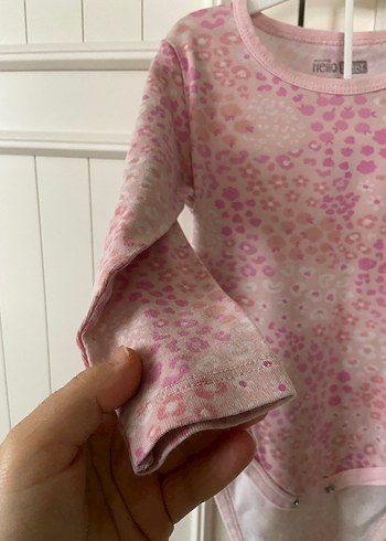 Pembe Uzun Kollu Bebek Body - Görsel 7