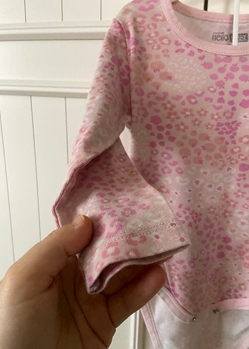 Pembe Uzun Kollu Bebek Body - Görsel 2