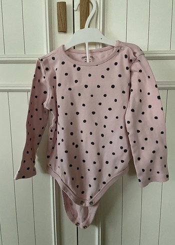 Puantiyeli Pembe Uzun Kollu Bebek Body - Görsel 11