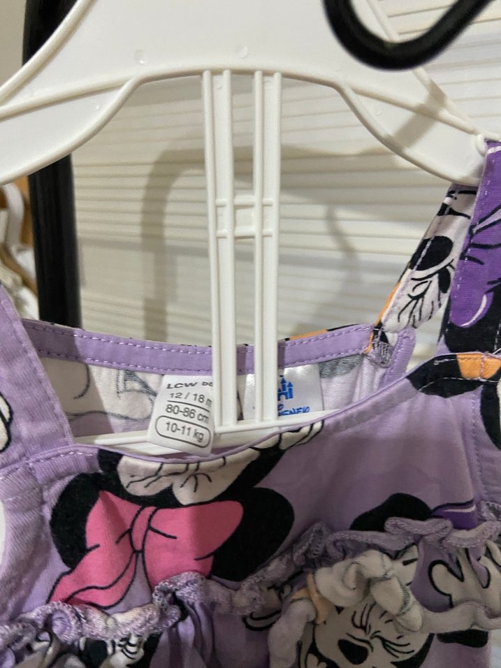 Kız Çocuk Mor Fırfırlı Askılı tulum - Görsel 4