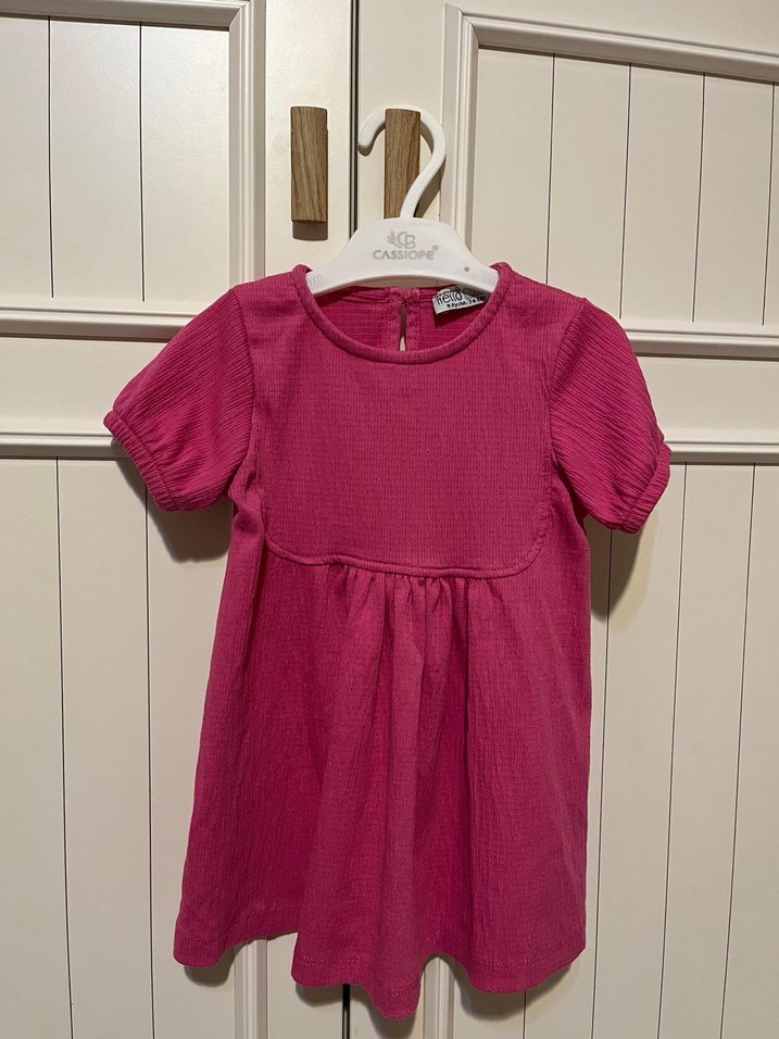 Pembe Kız Çocuk likralı  Elbise - Görsel 4