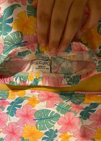 Çiçek Desenli Bebek Kız Takımı - Görsel 4