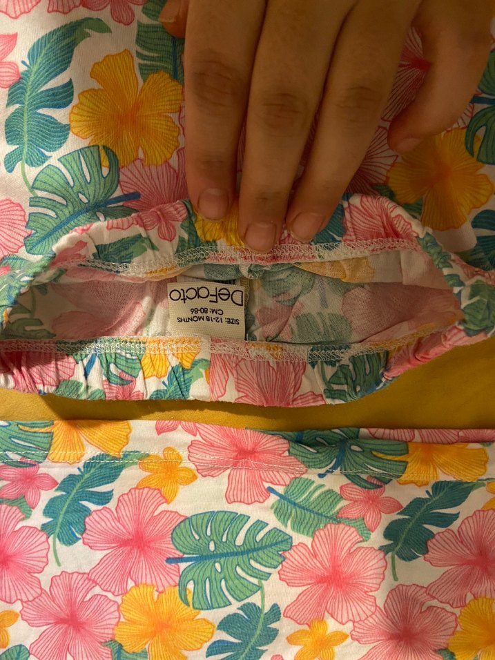 Çiçek Desenli Bebek Kız Takımı - Görsel 4