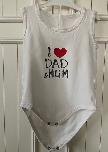 Beyaz Baskılı Askısız Bebek Body - Görsel 6