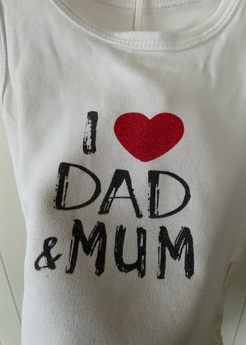 Beyaz Baskılı Askısız Bebek Body - Görsel 5