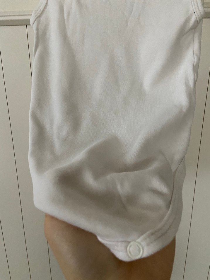 Beyaz Baskılı Askısız Bebek Body - Görsel 4