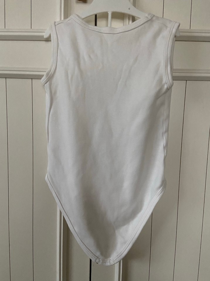 Beyaz Baskılı Askısız Bebek Body - Görsel 3