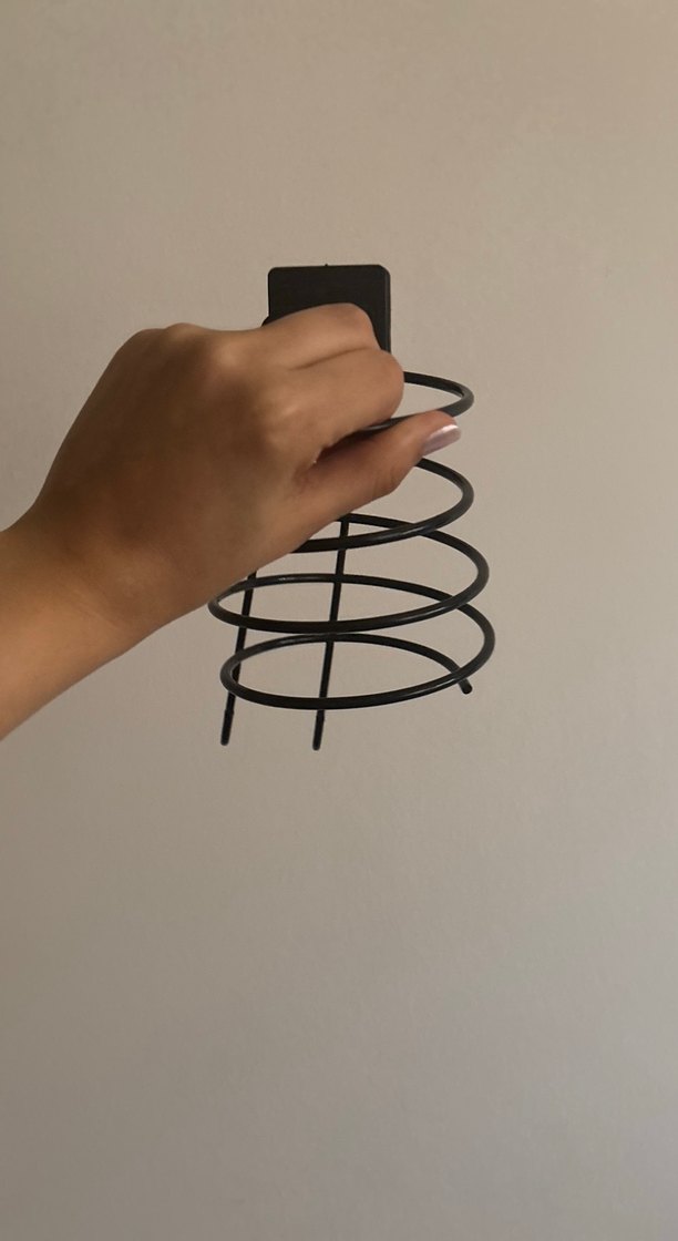 Siyah Metal saç kurutma makinesi Tutucu - Görsel 2