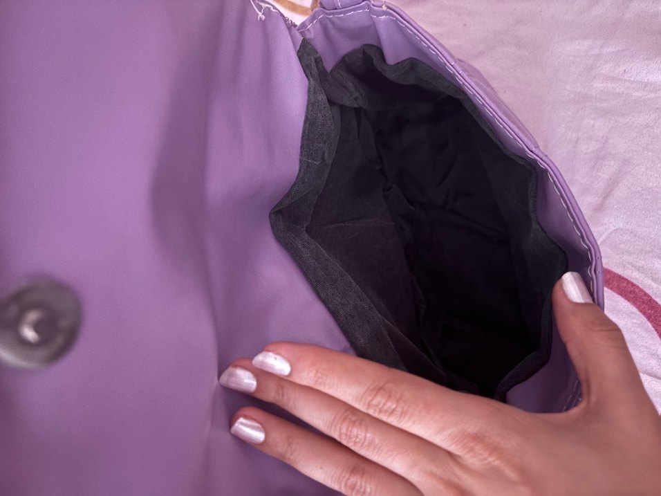 Lila Kadın Omuz Çantası Tokalı - Görsel 4