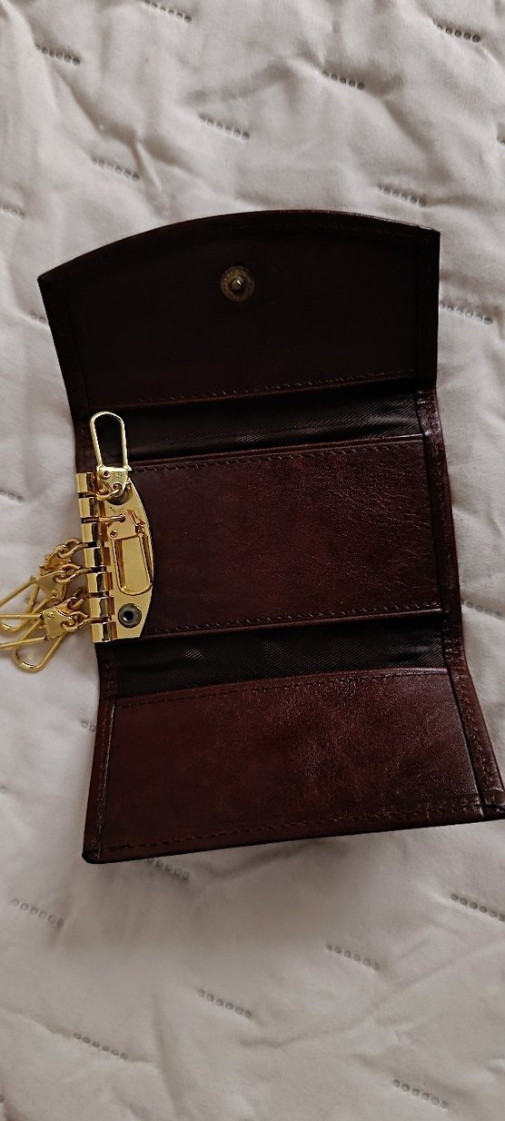 Kahverengi Deri Fermuarlı Kadın Cüzdanı - Görsel 4