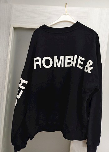 Siyah Oversize Kadın Sweatshirt - Görsel 3