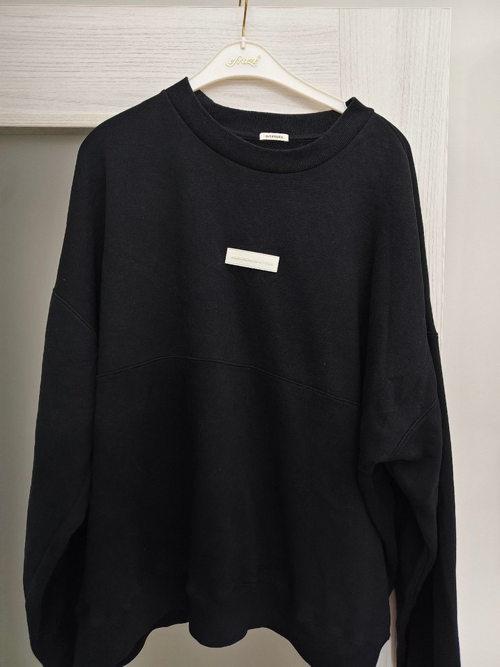 Siyah Oversize Kadın Sweatshirt - Görsel 2