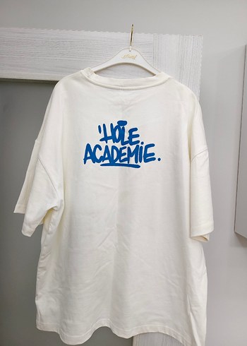 Beyaz Baskılı Oversize Erkek Tişört - Görsel 4