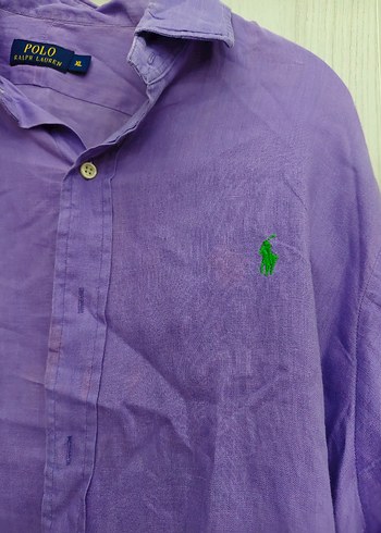 Erkek Mor Denim Gömlek - Görsel 2