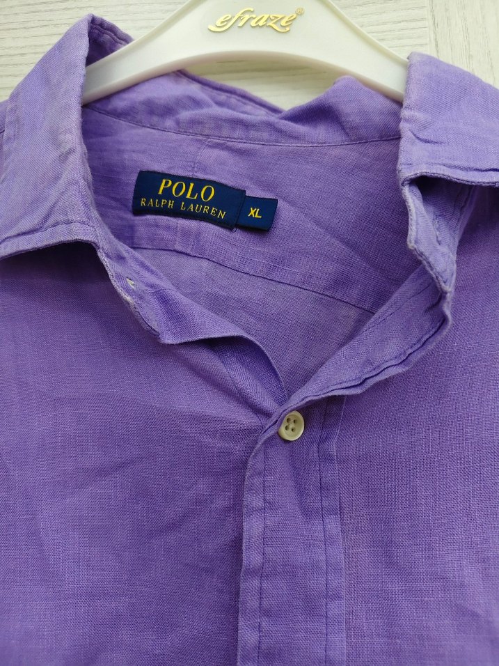 Erkek Mor Denim Gömlek - Görsel 3