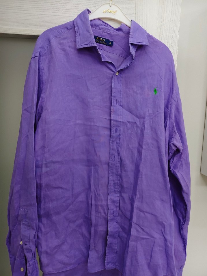 Erkek Mor Denim Gömlek - Görsel 4