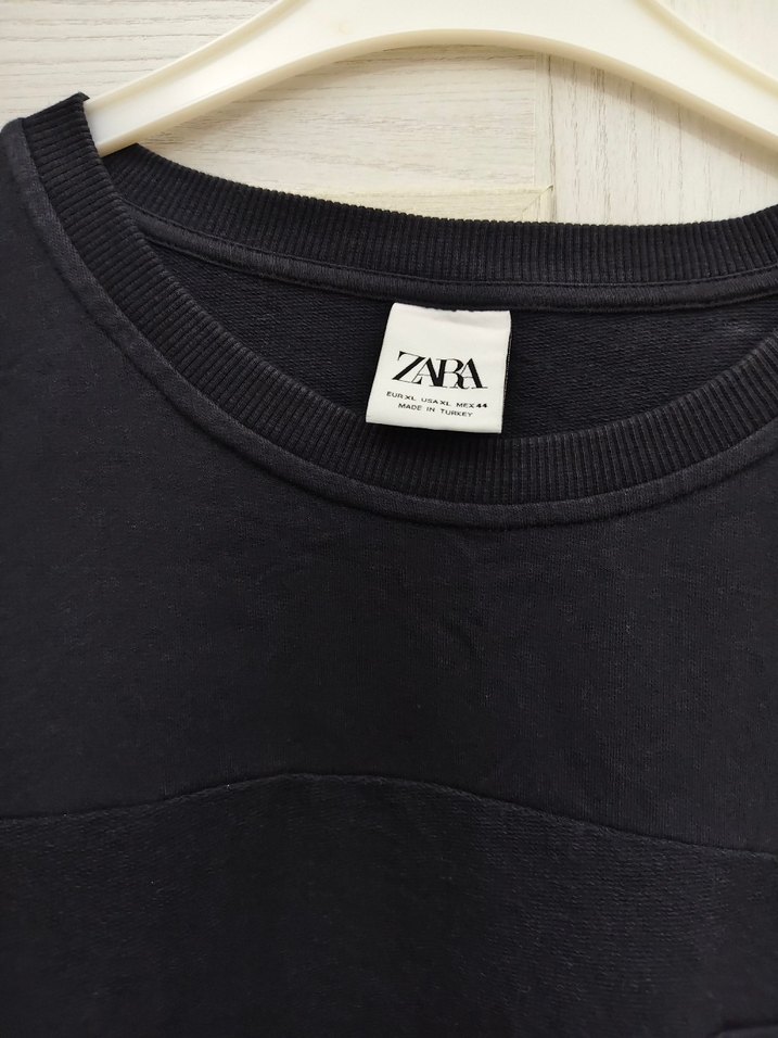 Erkek Siyah Keten Uzun Kollu Basic Tişört - Görsel 2