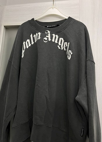 Palm Angels Siyah Baskılı Erkek Sweatshirt - Görsel 2