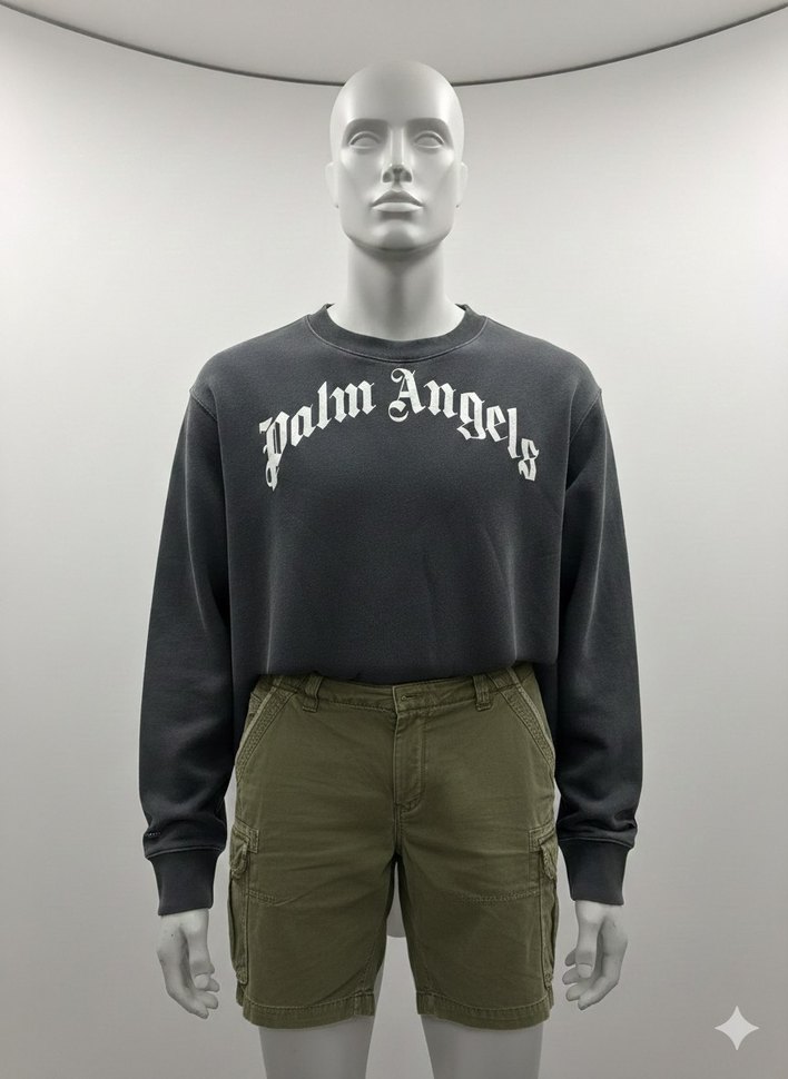 Palm Angels Siyah Baskılı Erkek Sweatshirt - Görsel 3