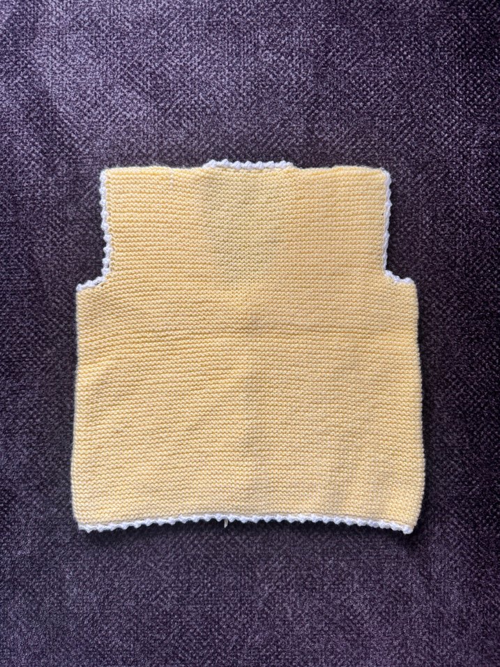 Sarı Bohem Örgü Kız Yeleği - Görsel 5