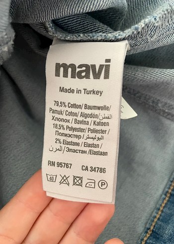 MAVİ  Kadın Denim Ceket Düğmeli - Görsel 6