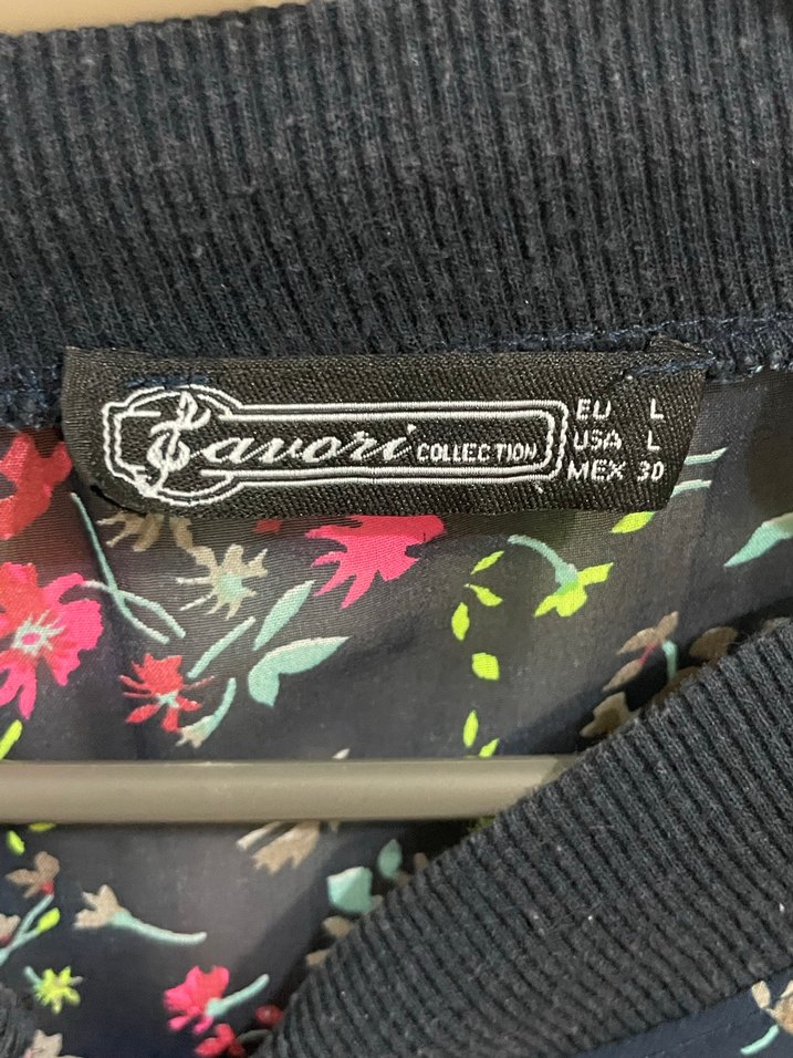 Çiçek Desenli Fermuarlı Kadın Ceket - Görsel 3