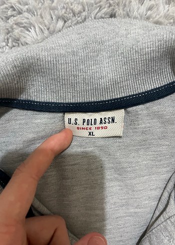 Gri Kısa Kollu Pamuklu Orjinal Polo Tişört - Görsel 2