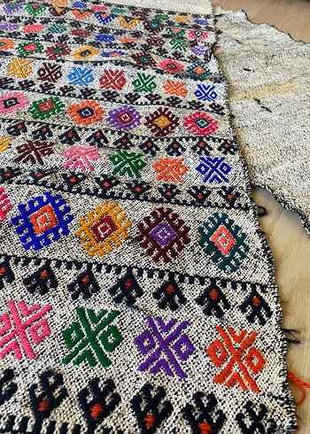  Beden Nakışlı Çok Renkli Gri Pamuk Çuval