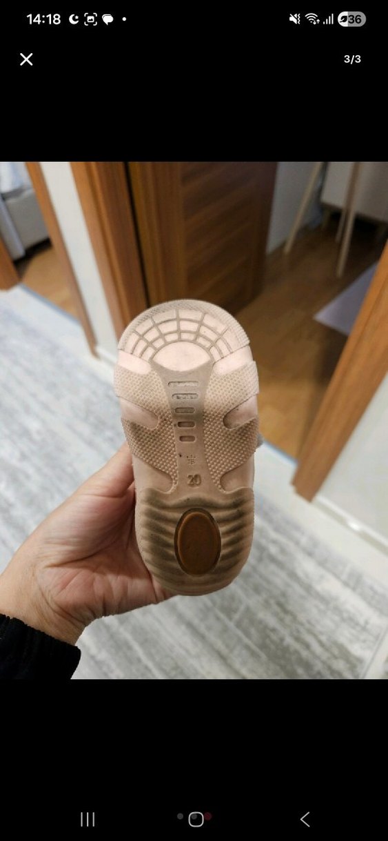 Kız Çocuk Bej Bantlı Spor Ayakkabı - Görsel 3