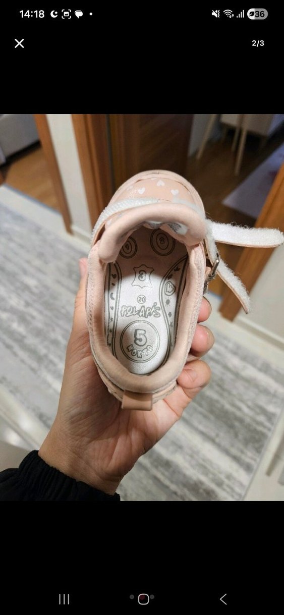 Kız Çocuk Bej Bantlı Spor Ayakkabı - Görsel 2