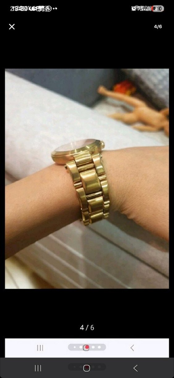 Zincir Detaylı Parlak Altın Kadın El Zinciri - Görsel 3