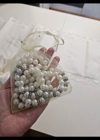 İşlemeli Beyaz Masa Örtüsü - Görsel 5