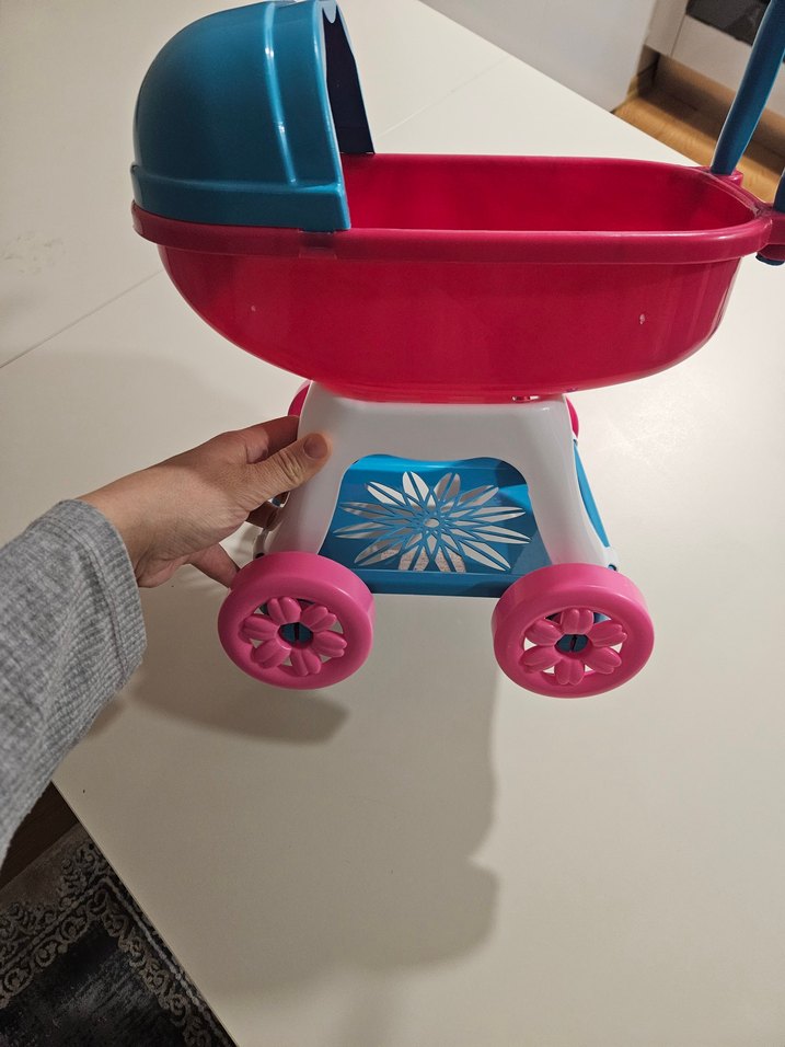 Renkli Pembe Oyuncak Arabası - Görsel 4